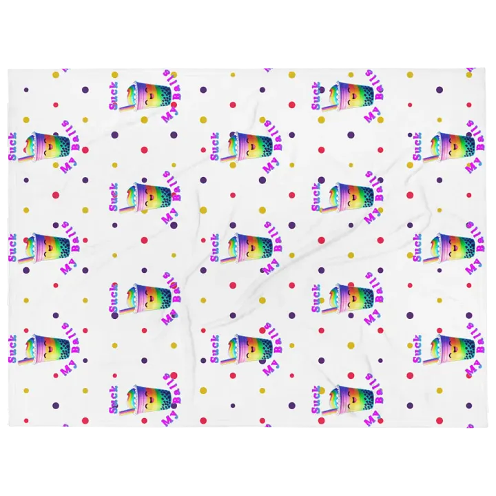 Rainbow Boba Delight Throw Blanket product image (1)