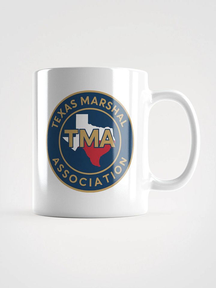 Texas Marshal Association Logo White Glossy Mug product image (2)