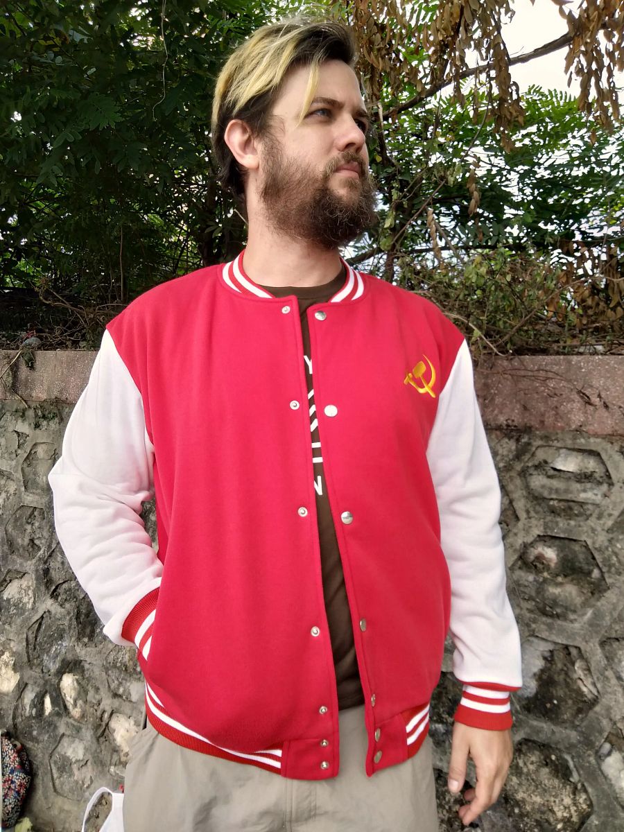 Embroidered Working Class Varsity Jacket product image (3)