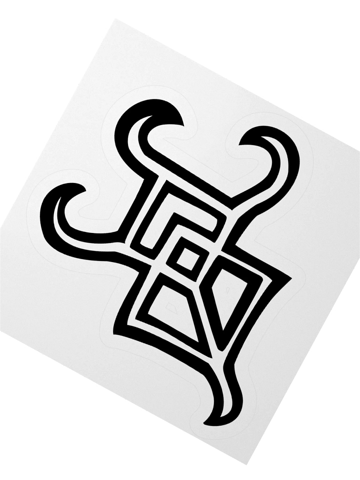 3x3 Sticker - Whispers Untamed Logo (Black) product image (1)