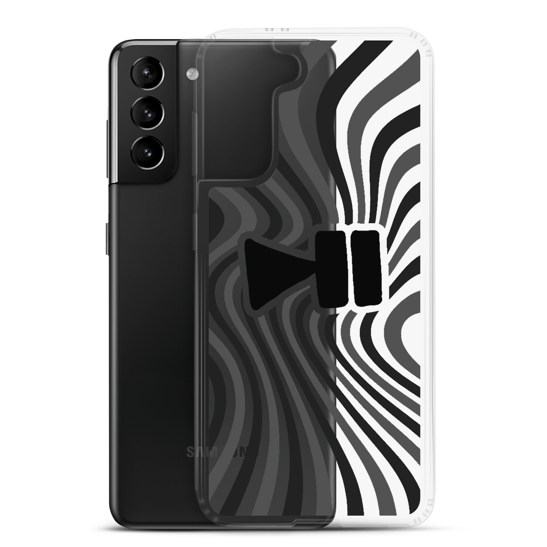 Clear Case Samsung Wavy Dark Grey - PleyPoze product image (16)