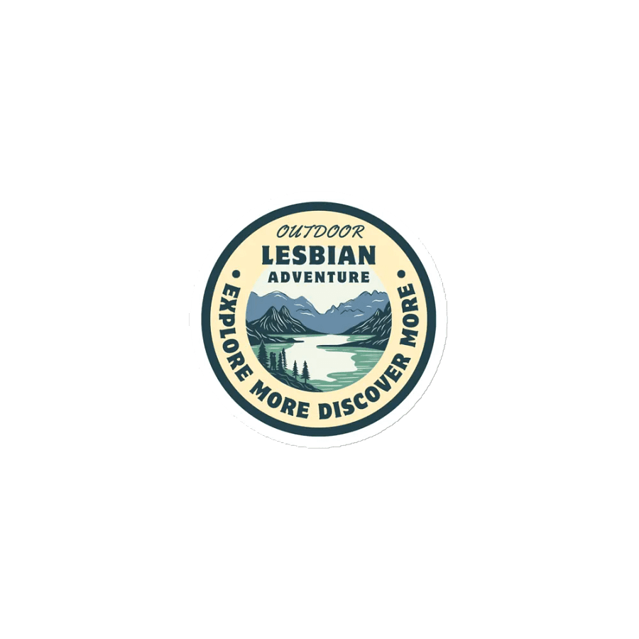 Outdoor Lesbian Adventure Badge Magnet product image (1)