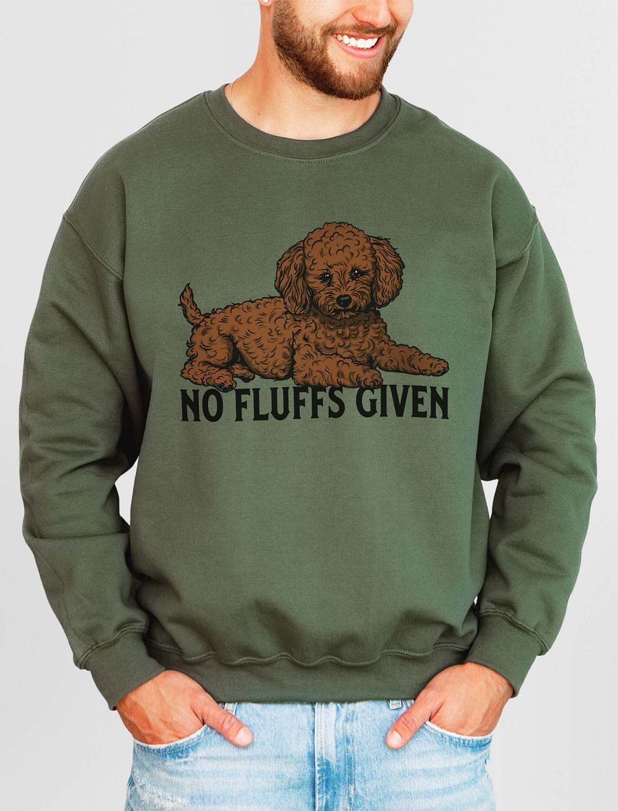 No Fluffs Given Sweatshirt of a Toy Poodle(Chocolate) | Funny Shirt for Poodle Paw-rents product image (14)