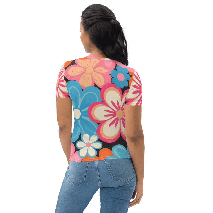 Retro Floral Fantasy All-Over Print Tee product image (8)