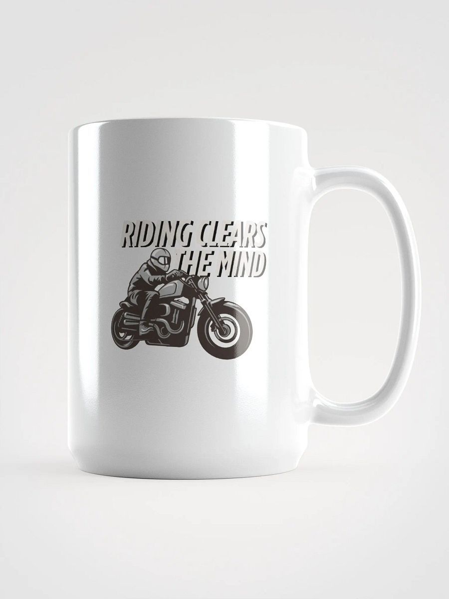 Ride Clear - Monochrome Motorcycle Mug | Riding clears the mind. product image (1)
