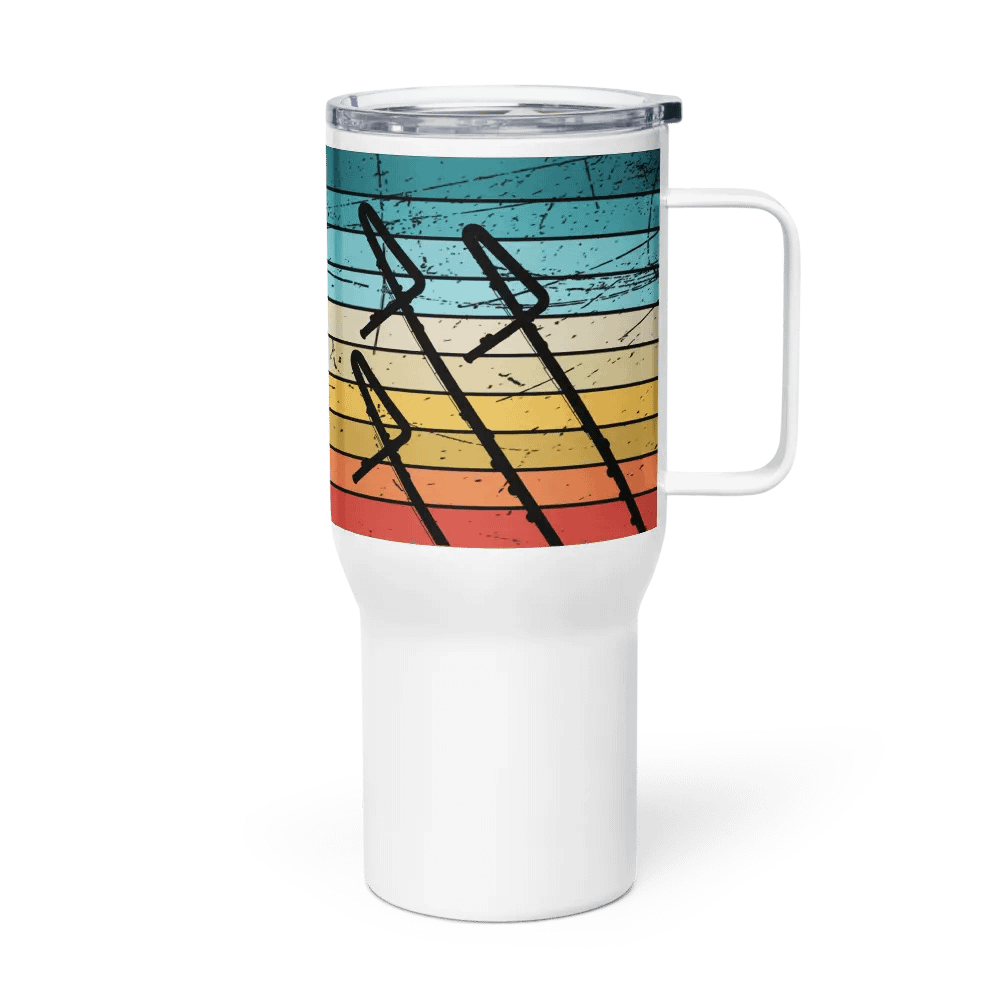 Retro Abstract Flute Stainless Steel Travel Mug - Contra product image (1)