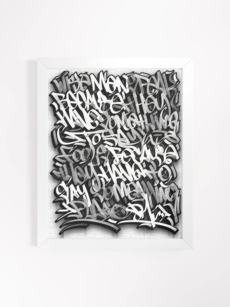 Wise Men Speak Because they have Something to Say, Fools Because they have to Say Something, Plato, D1, Graffiti, Framed Poster 04 product image (1)
