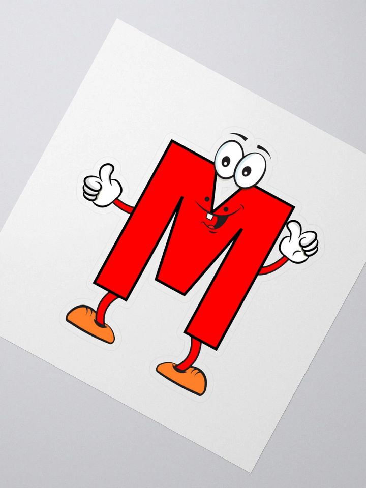 M Letter Cartoon Character Sticker product image (2)