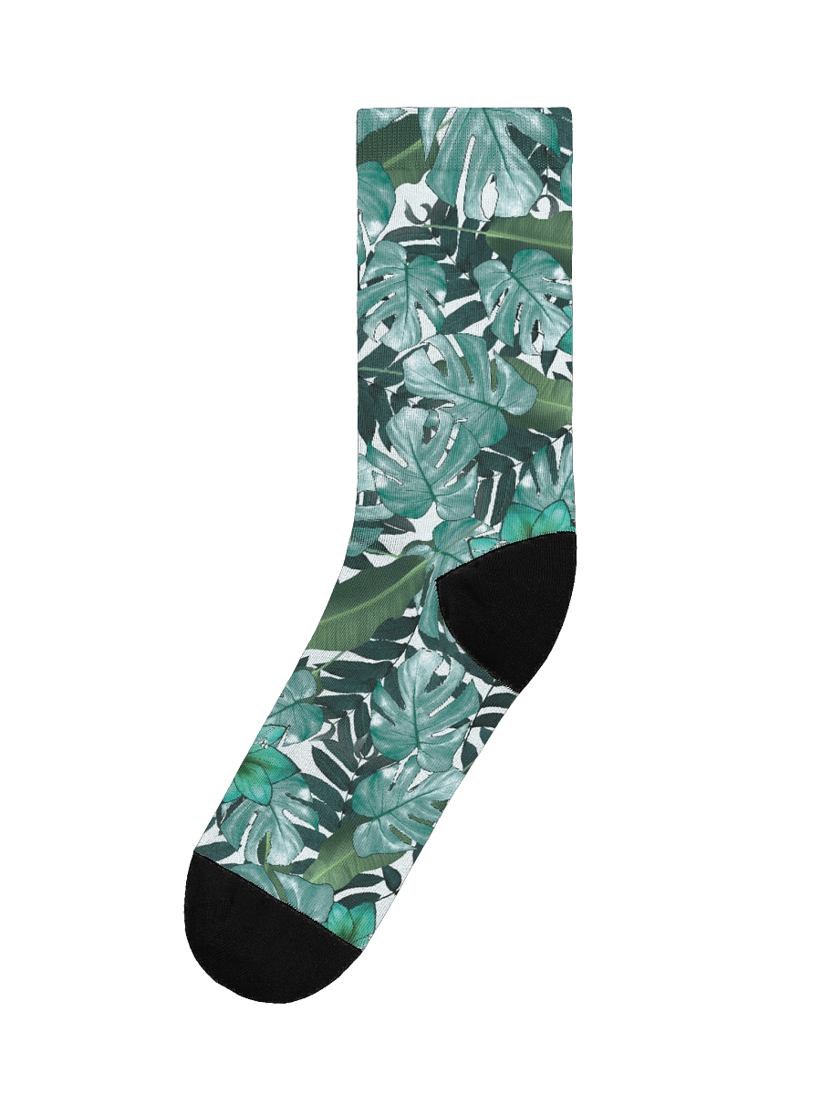 Green Floral EcoArt Crew Socks product image (1)