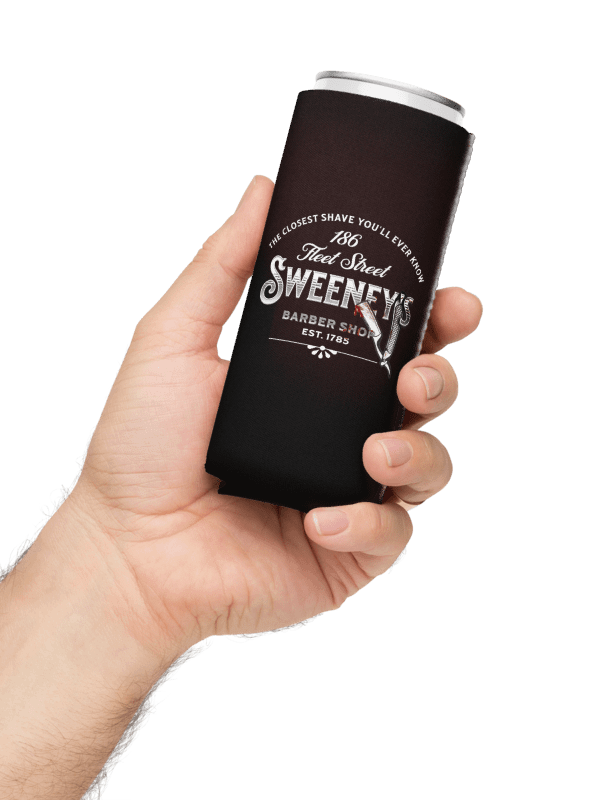 Sweeney Todd Barber Shop Can Cooler – Horror Musical Coozie for Fleet Street Fans product image (1)