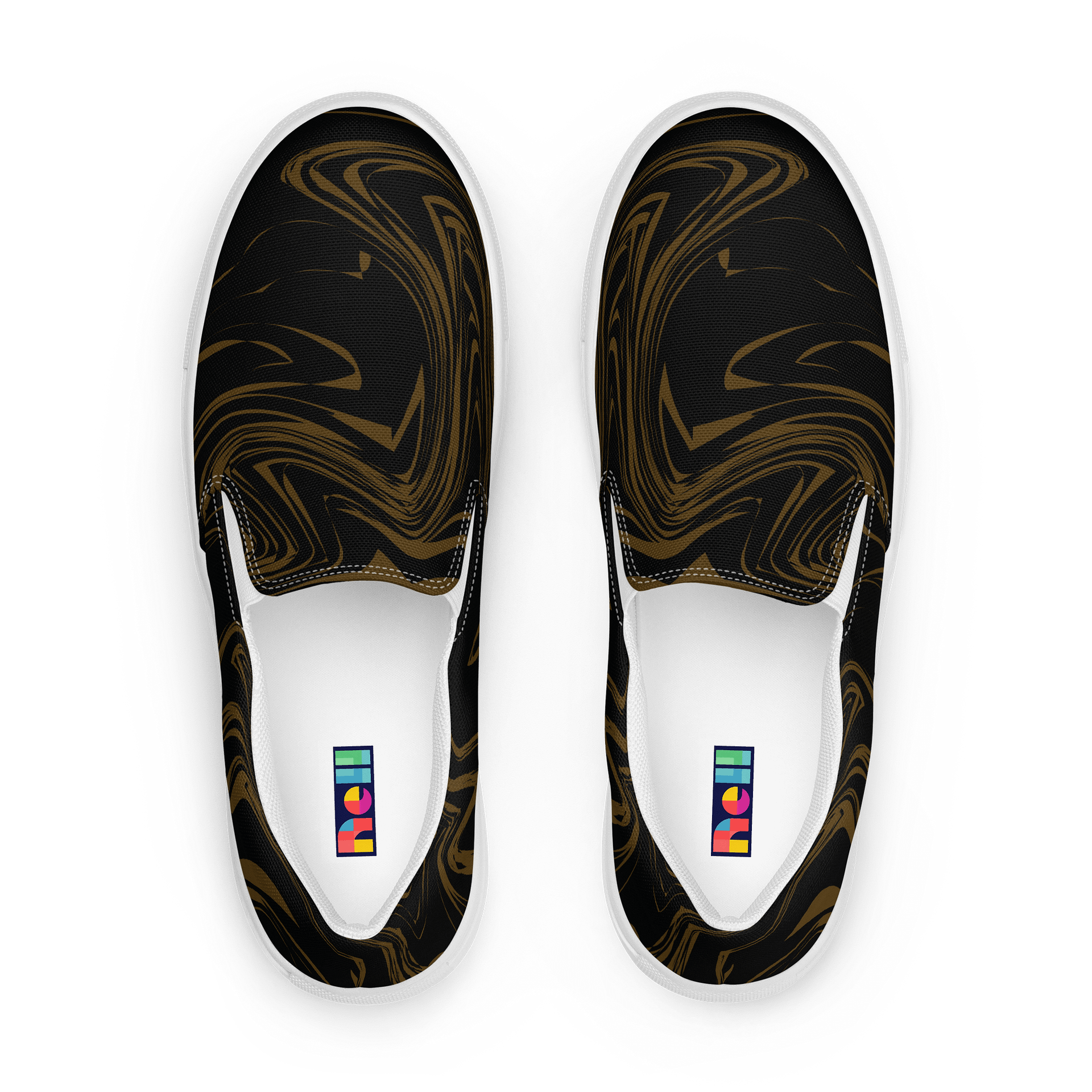Golden Swirl Women's Slip-On Shoes product image (1)