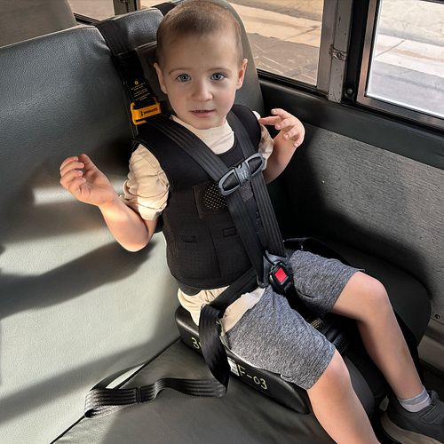 Today our little boy rode the bus to school 🤩🥹