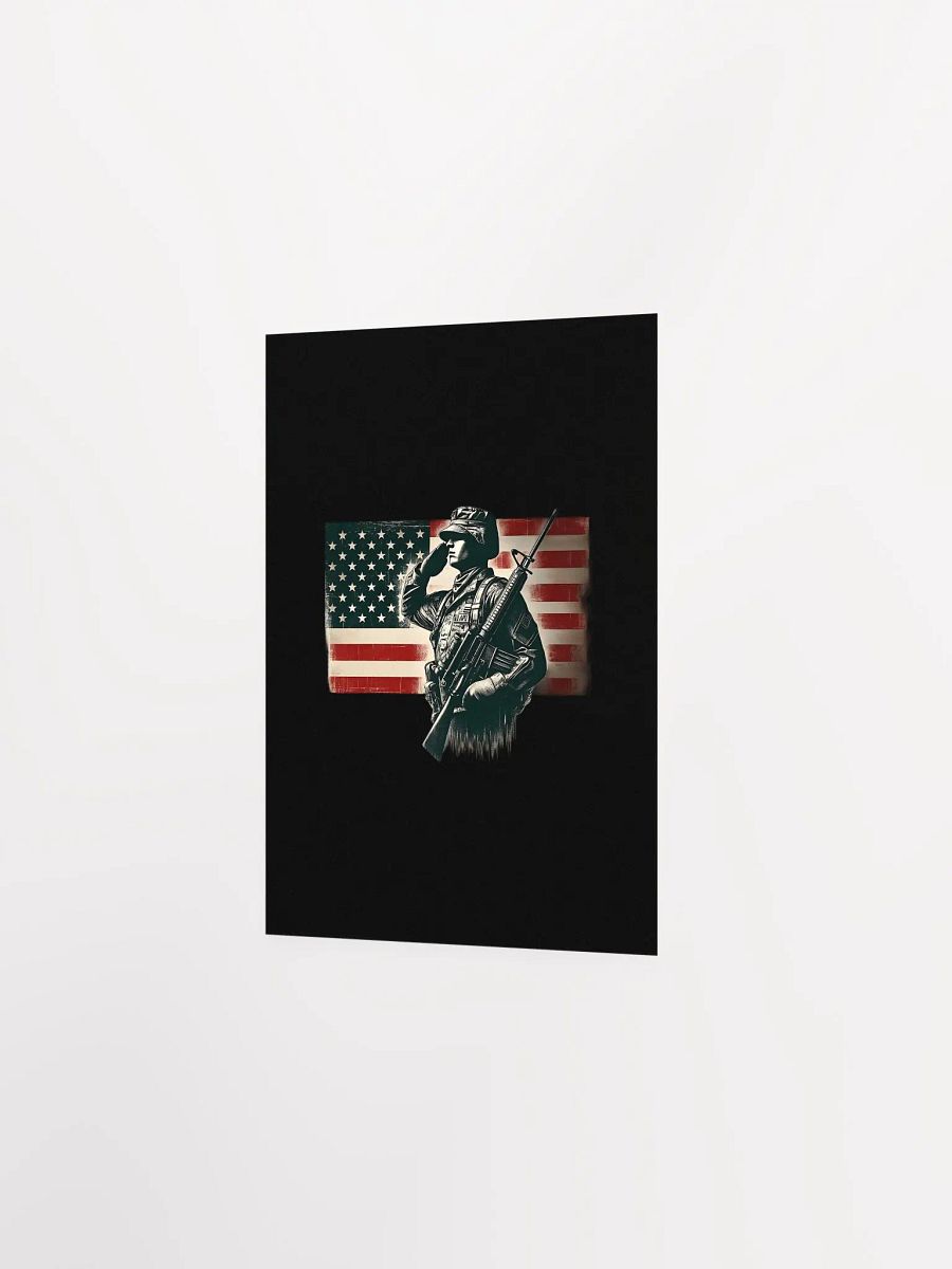 Saluting Soldier - Proud USA Patriotic Tribute Vintage Poster product image (17)