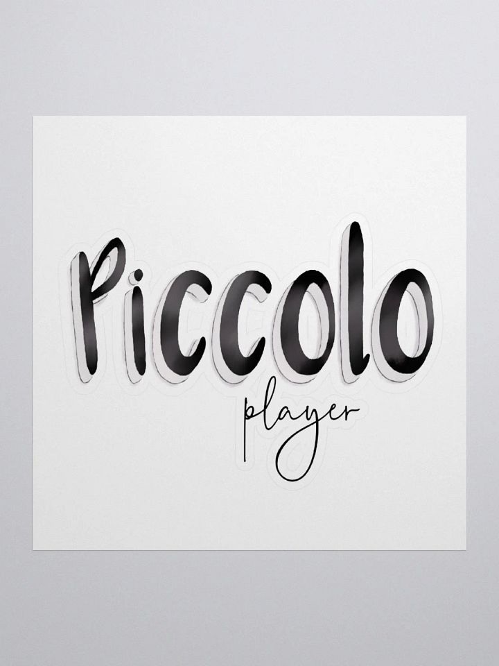 3D Piccolo Player Typography Sticker product image (1)
