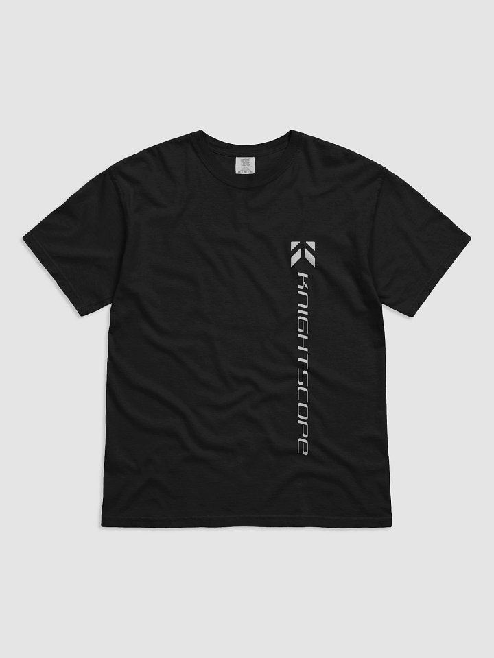 Knightscope Vertical Emblem Comfort Tee - White on Black or Grey product image (1)