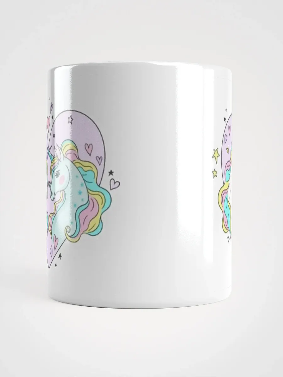 White Glossy Mug Cute Horses product image (5)