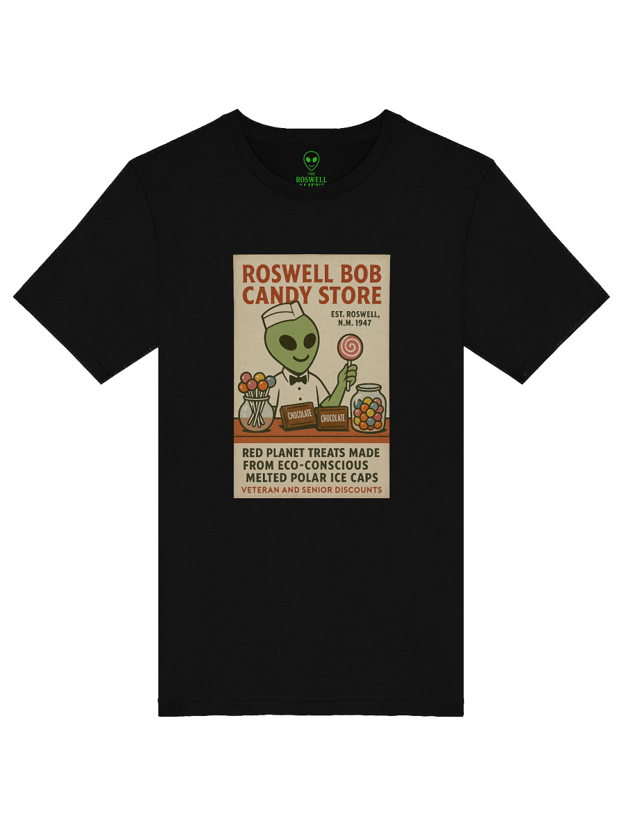 Candy Store Roswell Aliens 1950's Retro Poster Unisex T-Shirt product image (48)