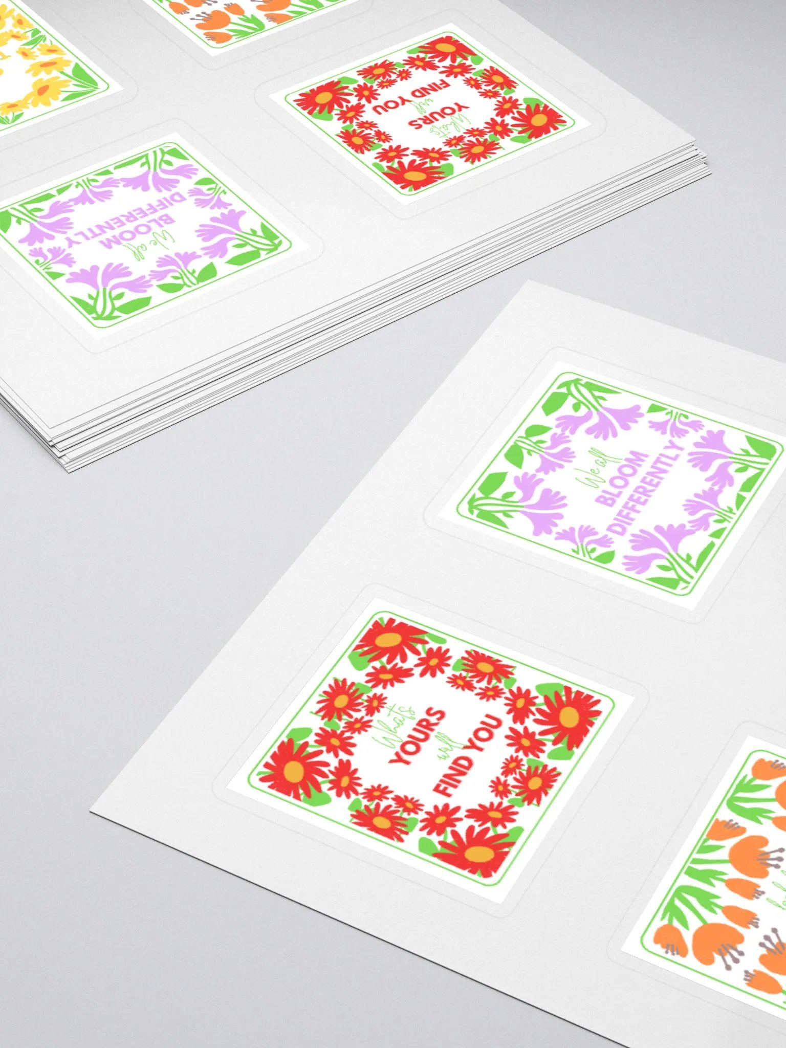 Floral Affirmation Kiss Cut Sticker Set product image (11)