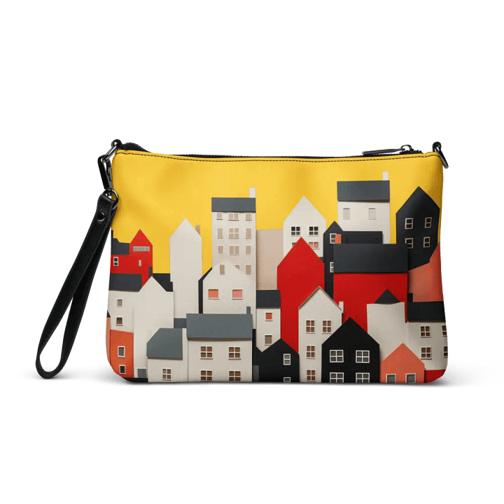 'No Nos Avergonzamos de las Buenas Noticias' Whimsical Village All-Over Print Crossbody Bag product image (2)