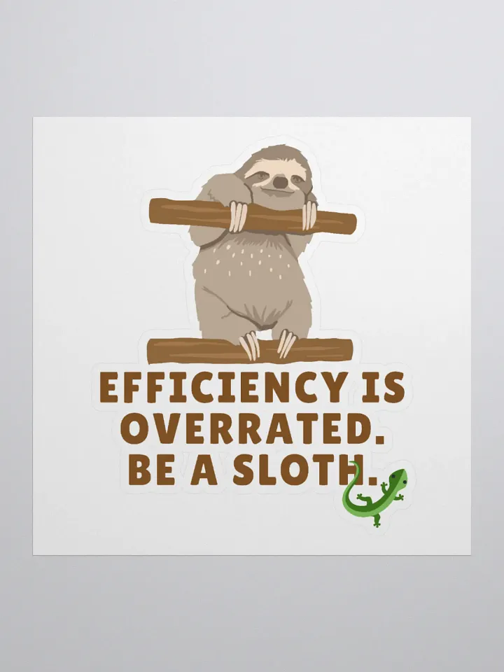 Slothful Wisdom Kiss Cut Sticker product image (1)