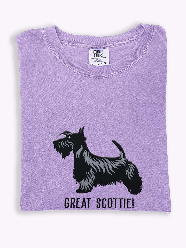 Great Scottie T-Shirt(Embroidered) of a Scottish Terrier product image (1)