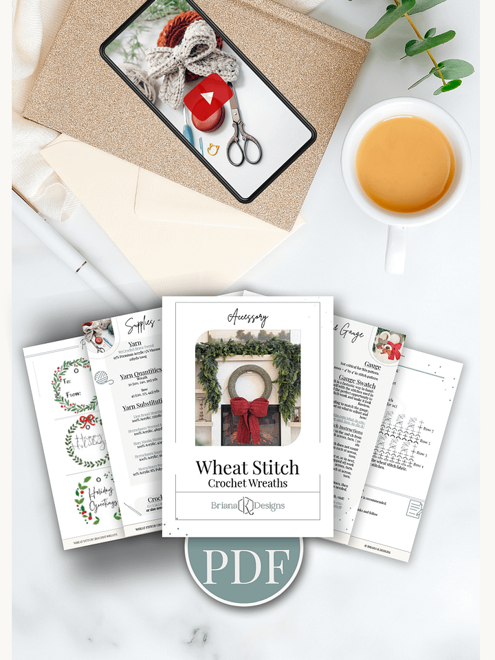 Wheat Stitch™ Wreaths Crochet Pattern product image (2)