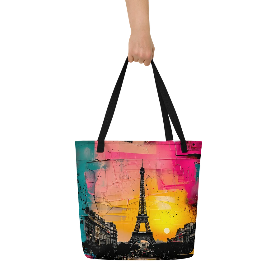 Tote Bag: Historical Eiffel Tower Paris Artistic Travel Abstract Art Design product image (9)