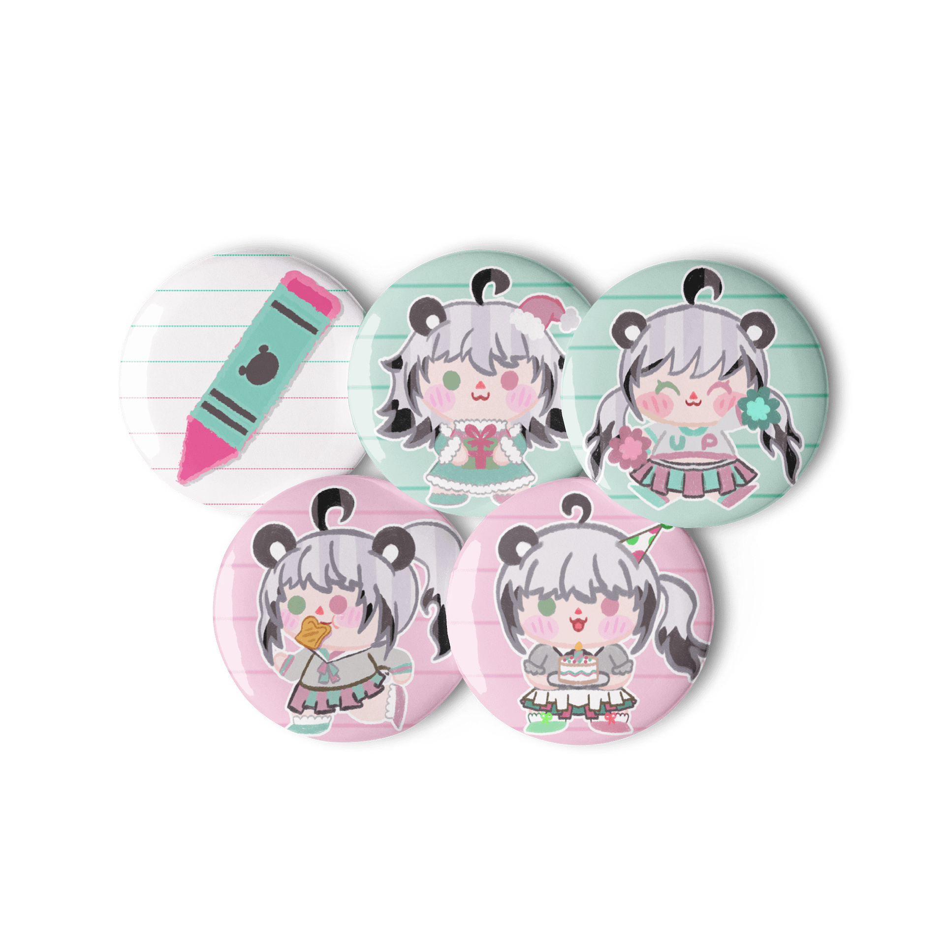 Utano Pandora 'Crayon Pan-Chan' Badge Set C product image (3)
