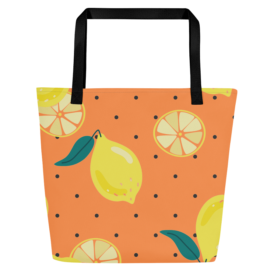 Lemon Tote Bag – Fresh All-Over Print Fruit Bag for Summer, Aesthetic Market Tote for Citrus Lovers product image (7)