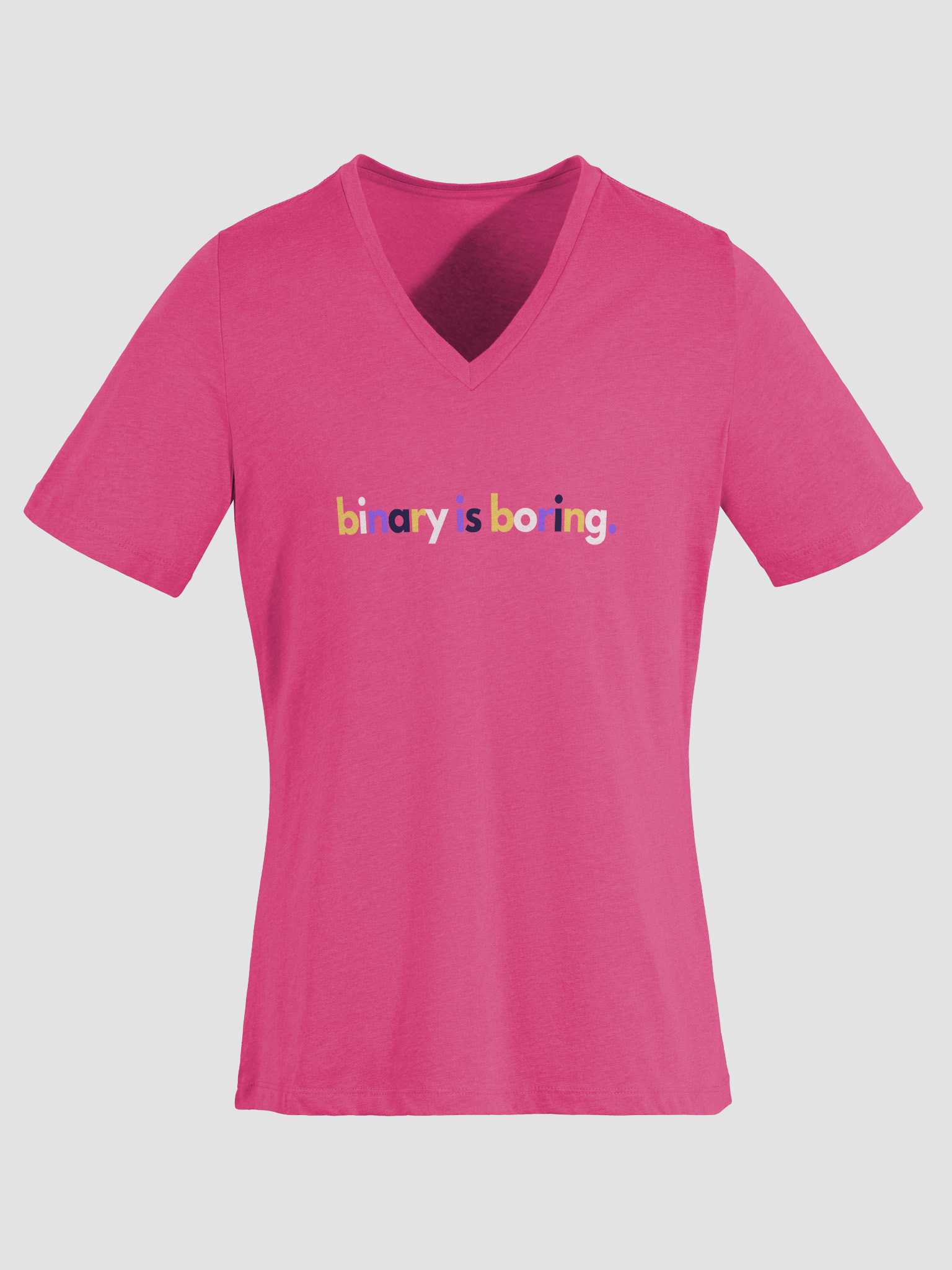 Binary Is Boring Relaxed V-Neck Tee product image (28)