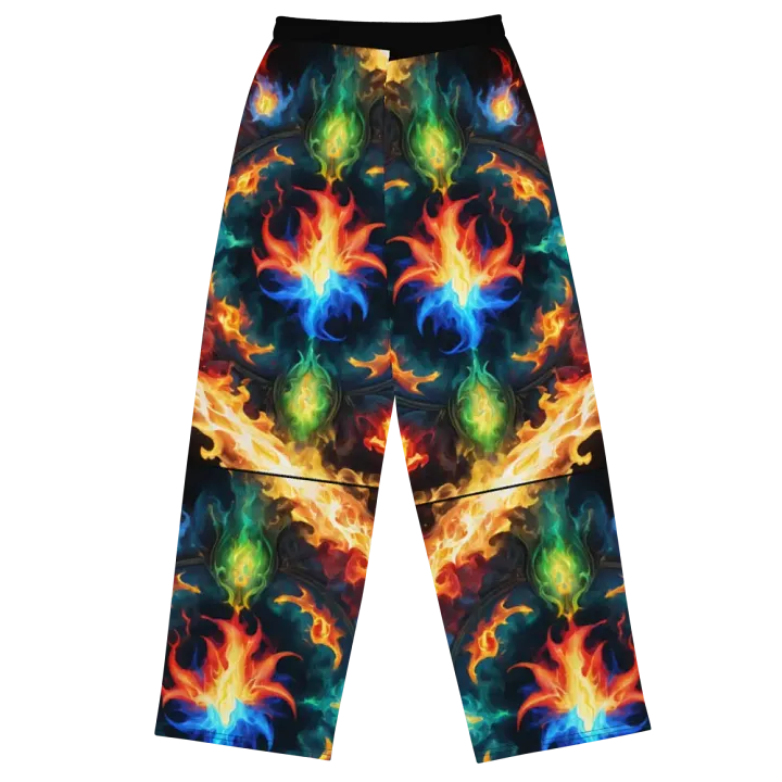 Inferno Blaze Unisex Wide-Leg Pants product image (2)