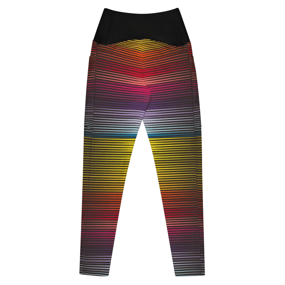 Sunset Mirage Crossover Leggings with Pockets product image (8)