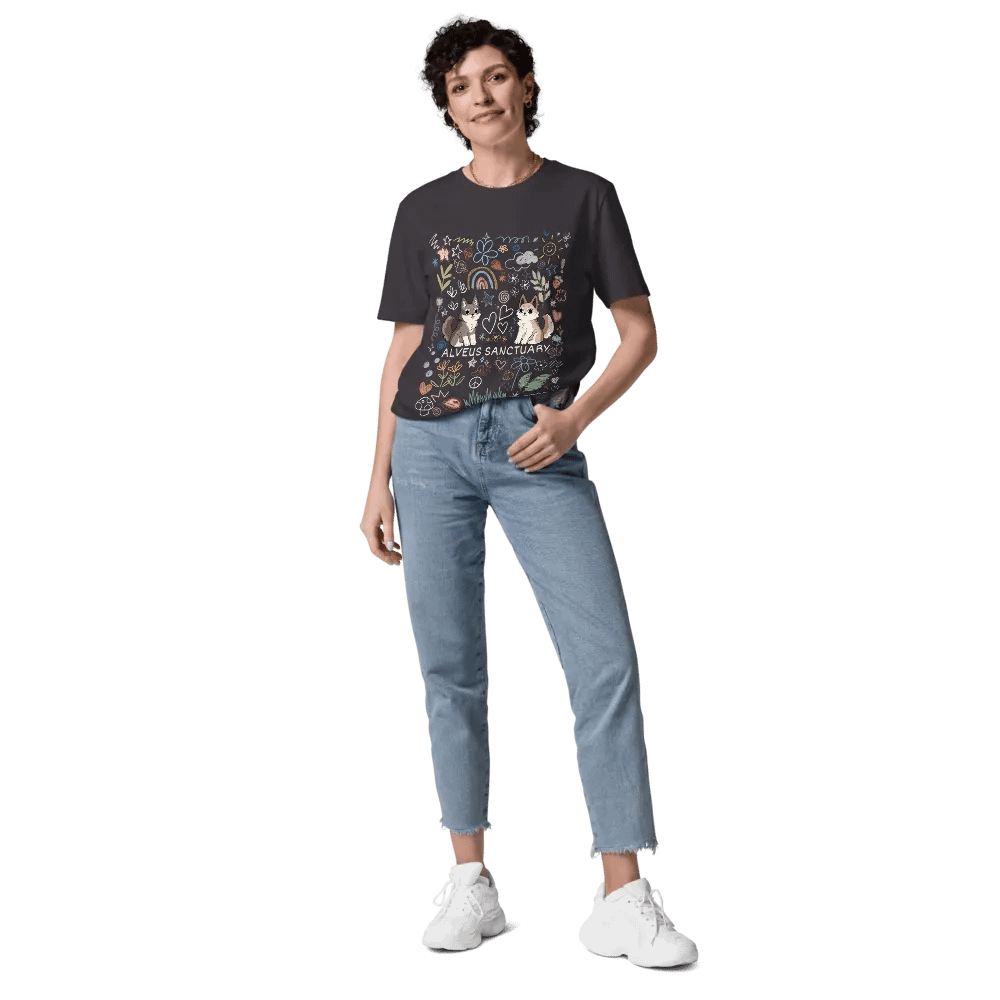 Wolf T-Shirt Doodle (Dark Colors) product image (11)