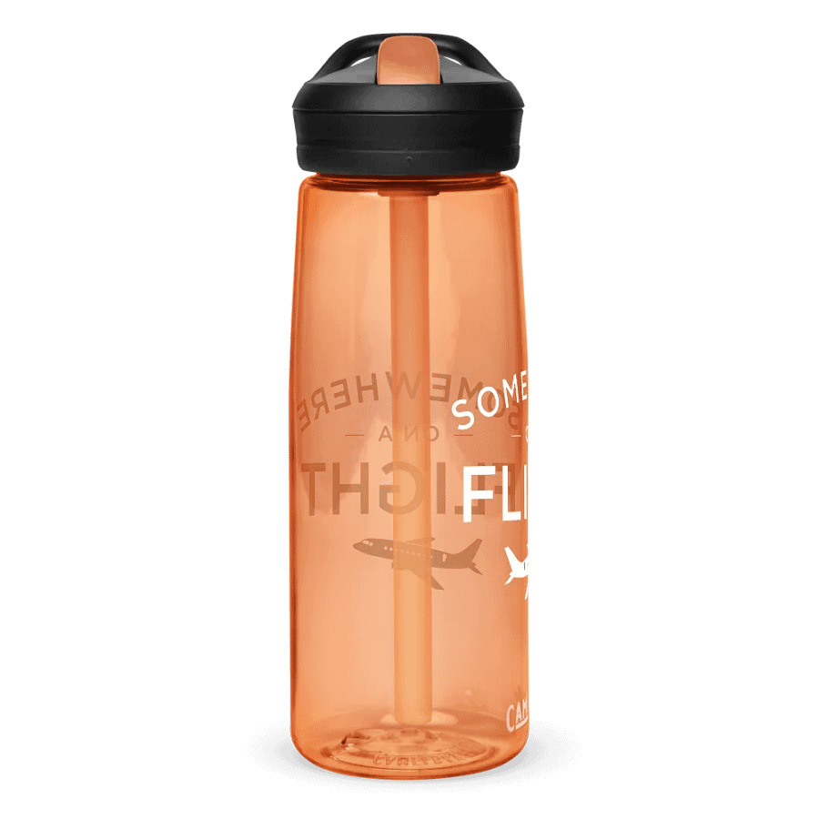 Somewhere on a Flight Water Bottle product image (2)