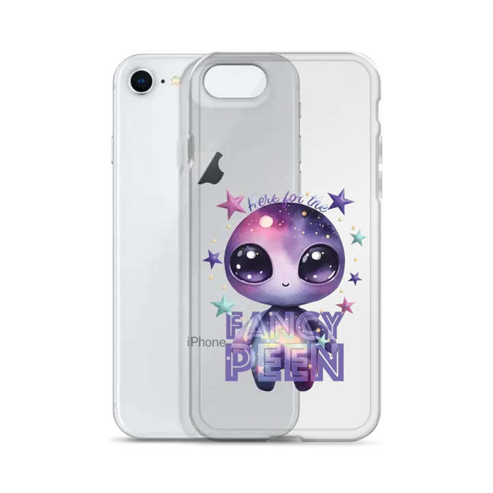 Fancy Alien iPhone Clear Case (Lilac Dude) product image (2)