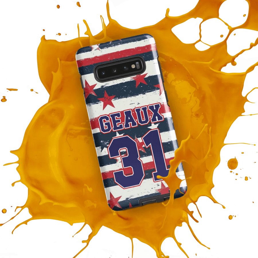 Geaux 31 - Vintage Stars & Stripes Layered Phone Case for Samsung Phones product image (8)