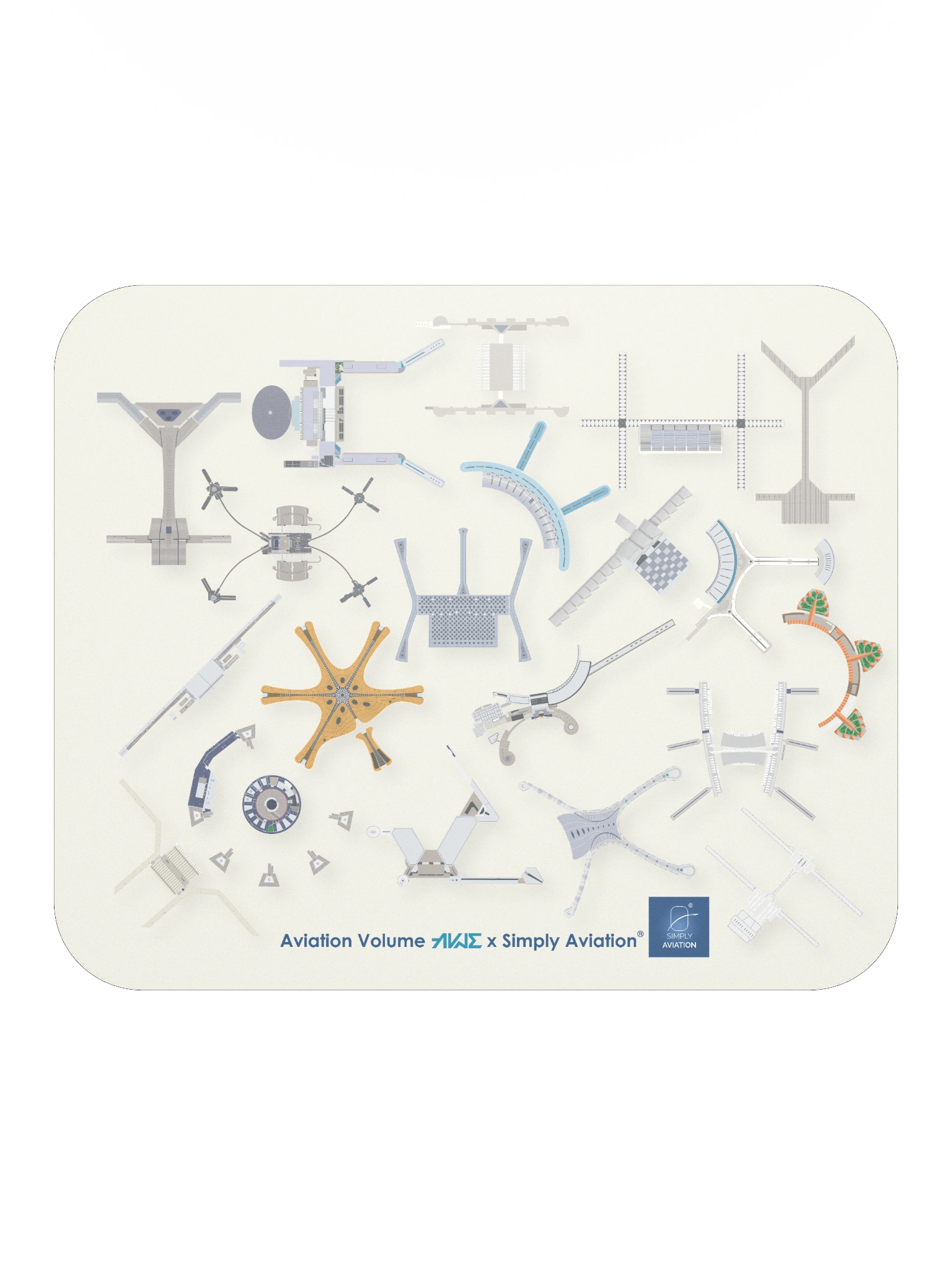 Airport Terminals - Mouse Pad Beige product image (2)
