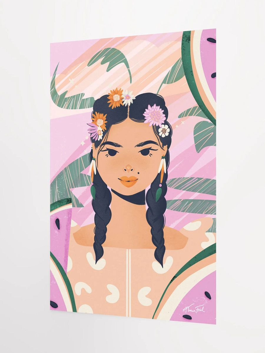 Floral Braids & Watermelon Slices • Matte Paper Poster product image (5)