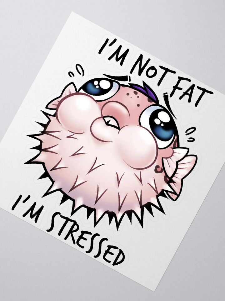 Stressed Pufferfish Sticker! product image (2)