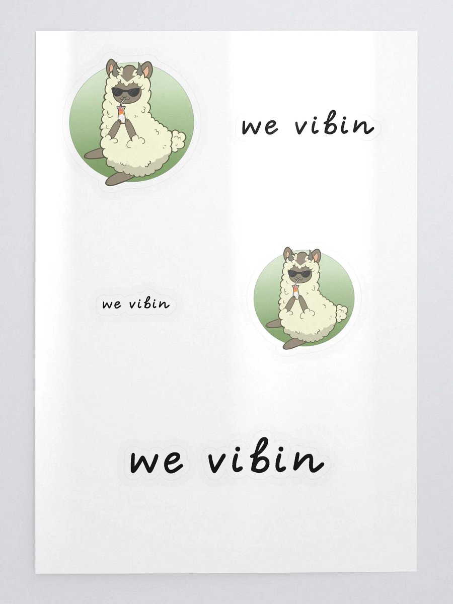 alpacas vibin stickers product image (1)