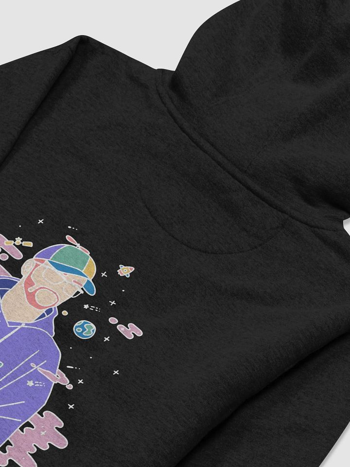 Hoodie noir "Nuages roses" product image (1)
