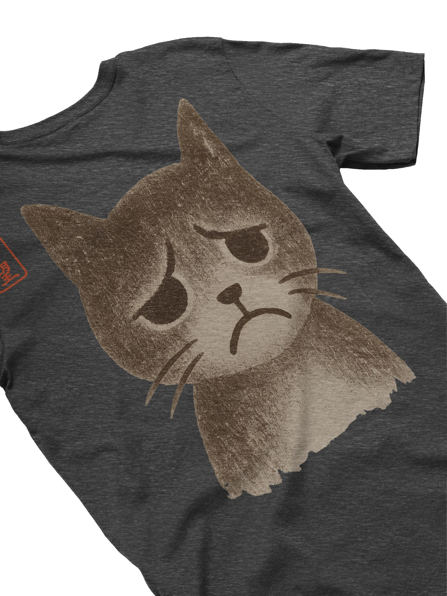 Sad Cat Japanese Ink T-Shirt product image (35)