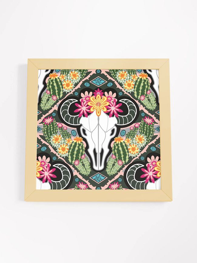 WALL ART | Western Americana Cacti Cow