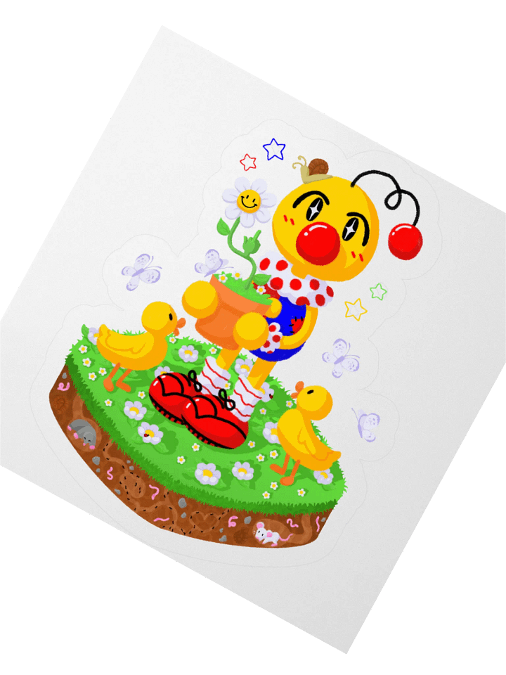 Boyoyoing Flower Pot Island Rude Sticker product image (2)