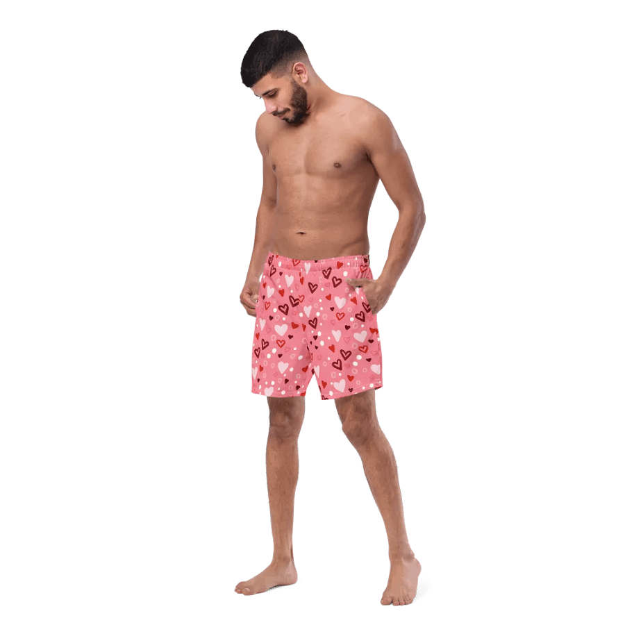 Heart Print Swim Trunks product image (8)