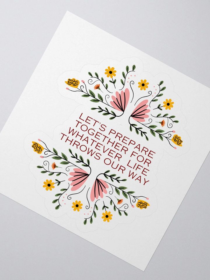 Let's Prepare Together Floral Stickers product image (4)
