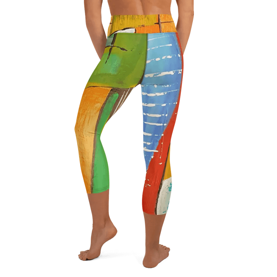 original painting printed on leggings, yoga leggings, work out with style product image (6)