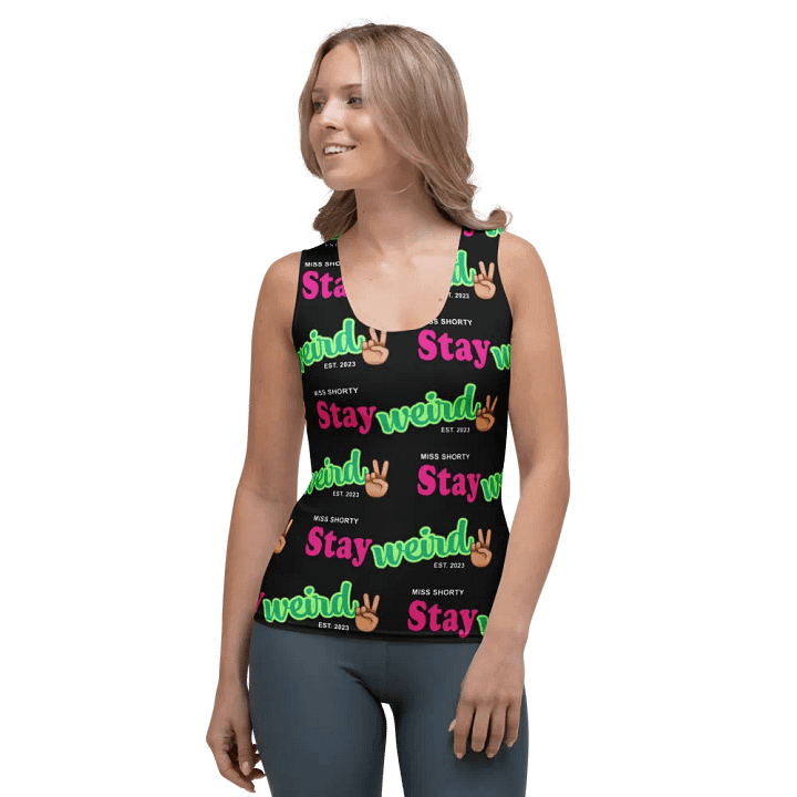 Stay Weird with a Peace Sign Tank product image (1)