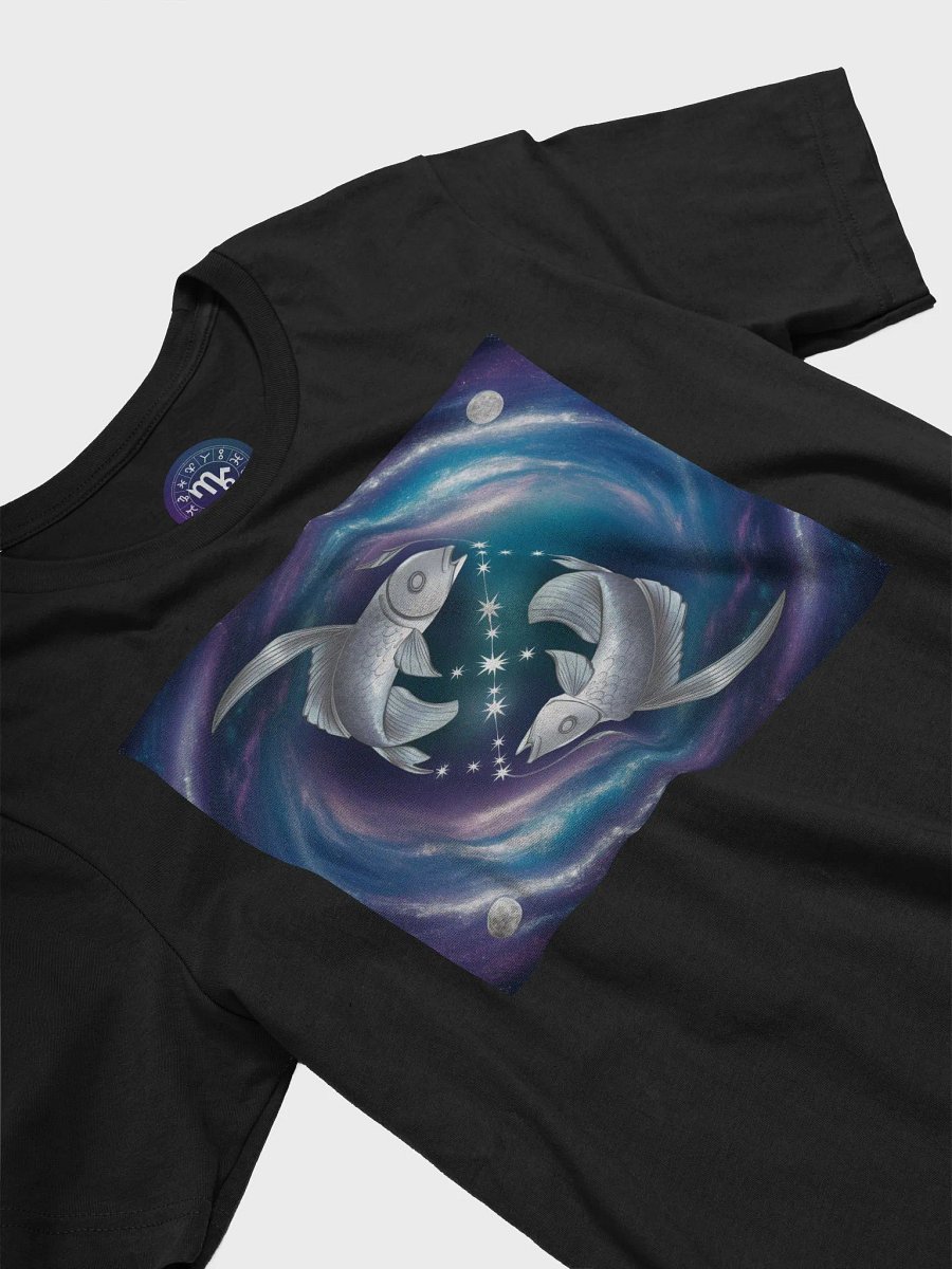 Unisex Pisces Zodiac T-Shirt with Galactic Fish Design product image (5)