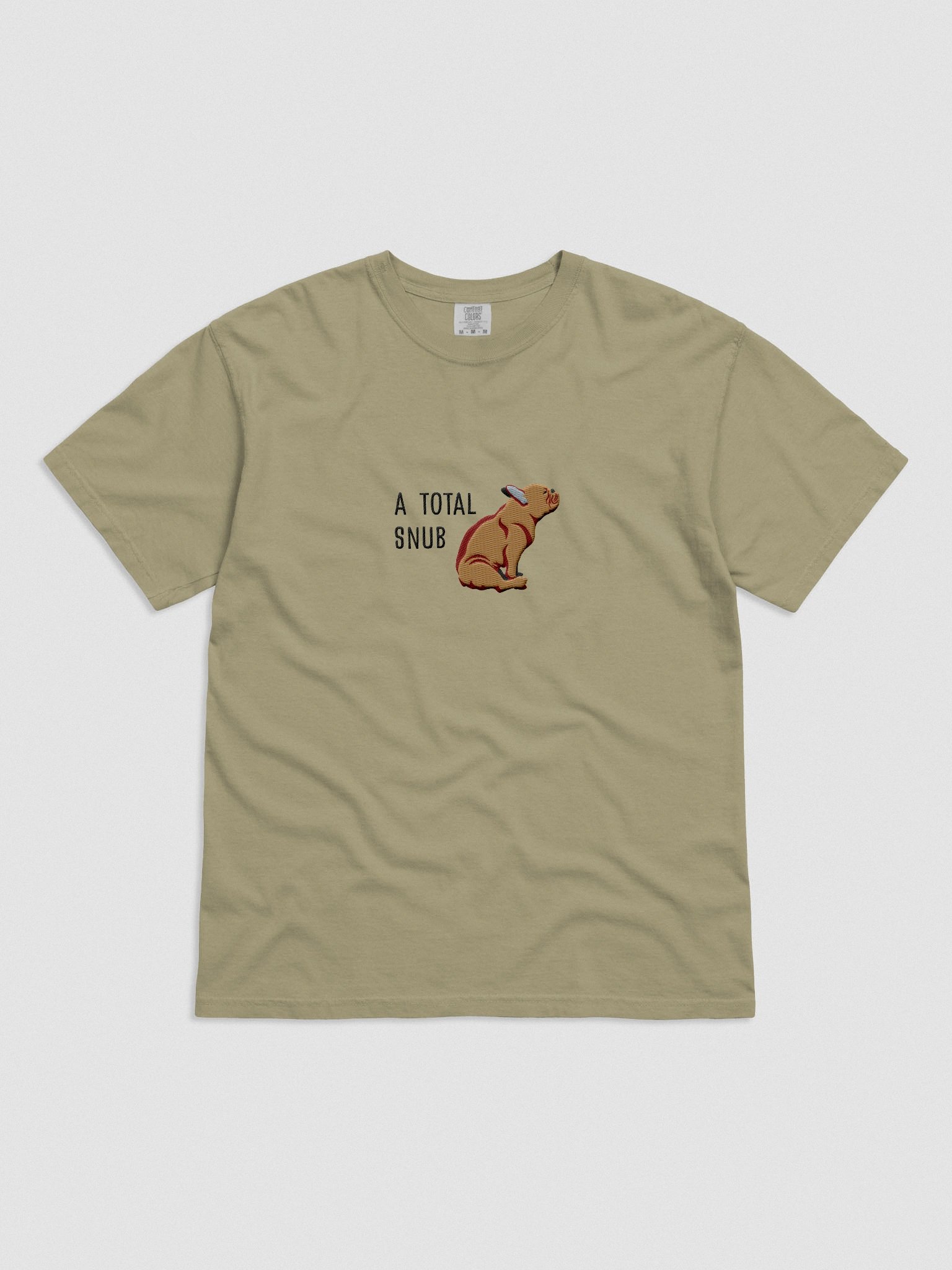 A Total Snub T-Shirt(Embroidered) of a French Bulldog(Tan) product image (4)